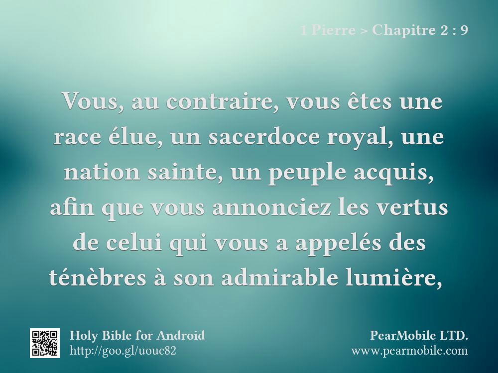 1 Pierre, Chapitre 2:9
